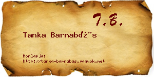 Tanka Barnabás névjegykártya
